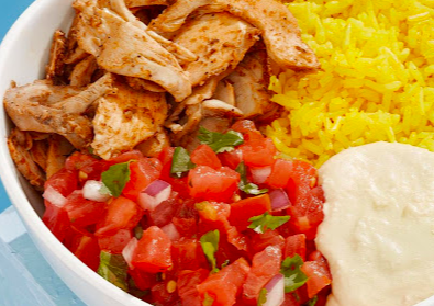 Pita Chip signature dishes Rice Bowl
Pita Bread Wrap
WizWit Chicken Shawarma